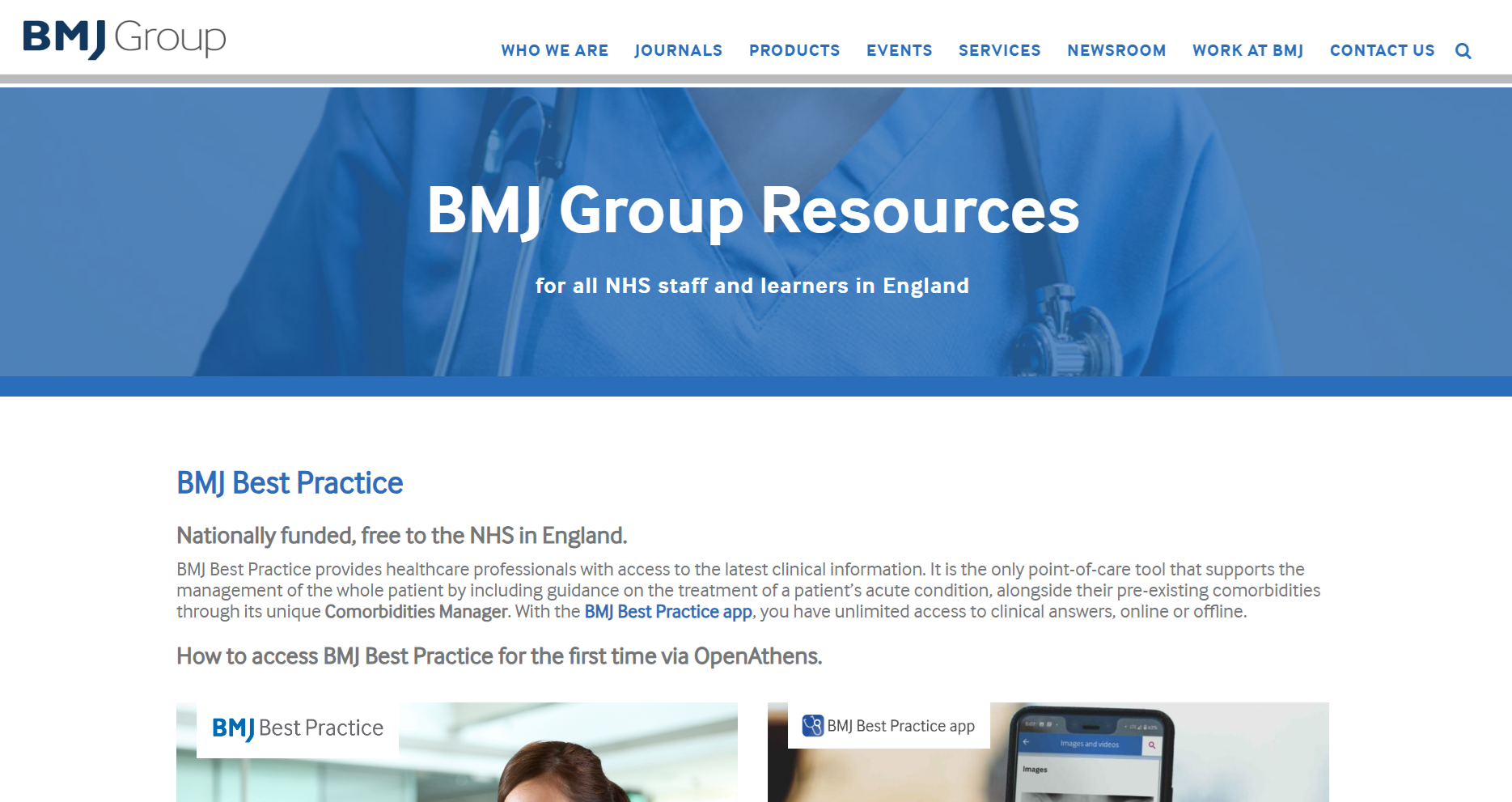 BMJ Group Resources for all NHS staff and learners in England
